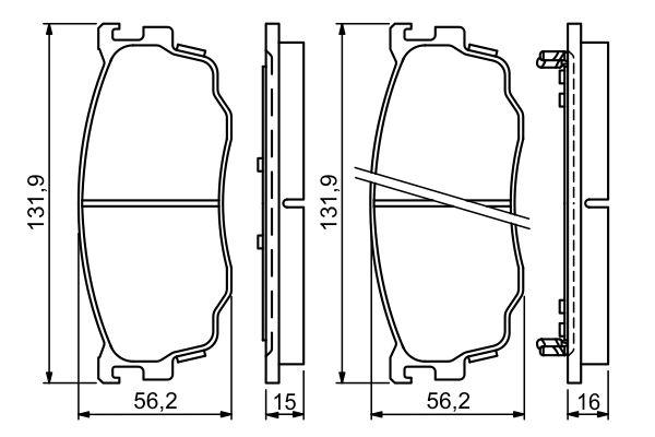 Kit de plaquettes de frein, frein à disque BOSCH 0 986 494 258