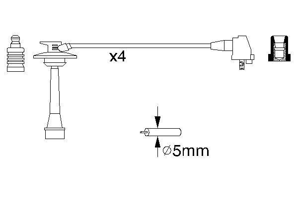 Kit de câbles d'allumage BOSCH 0 986 356 933