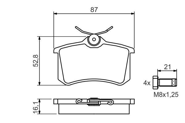 Kit de plaquettes de frein, frein à disque BOSCH 0 986 494 399