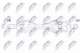 Arbre de transmission NTY NPW-FR-208