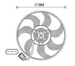 Ventilateur, refroidissement du moteur AVA QUALITY COOLING OL7670