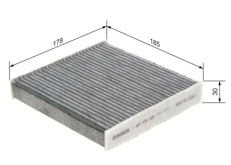 Filtre, air de l'habitacle BOSCH 1987435526