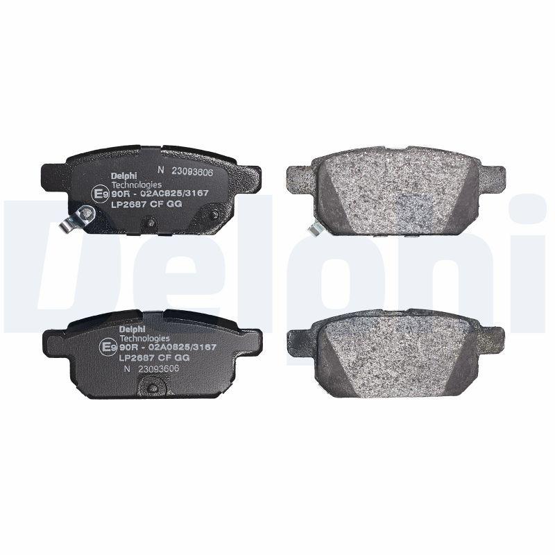 Kit de plaquettes de frein, frein à disque DELPHI LP2687