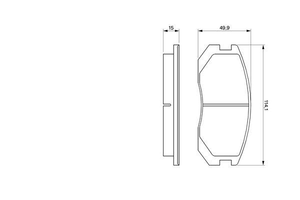 Kit de plaquettes de frein, frein à disque BOSCH 0 986 460 980