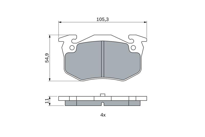 Kit de plaquettes de frein, frein à disque BOSCH 0 986 424 992