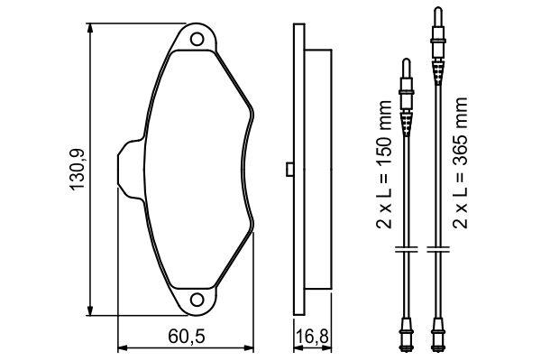 Kit de plaquettes de frein, frein à disque BOSCH 0 986 461 757