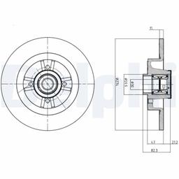 Disque de frein DELPHI BG9030RS
