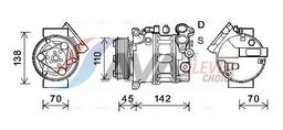 Compresseur, climatisation AVA QUALITY COOLING VOAK192