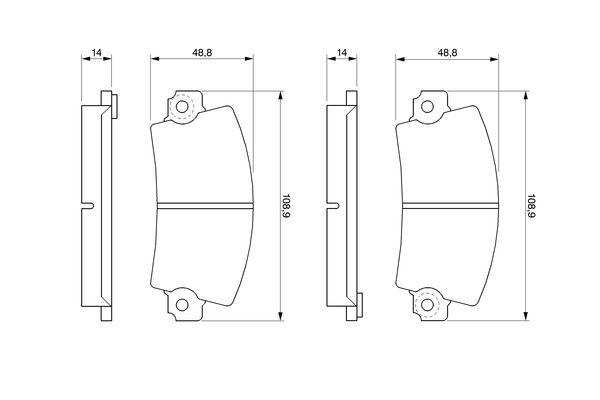 Kit de plaquettes de frein, frein à disque BOSCH 0 986 461 396