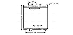 Radiateur, refroidissement du moteur AVA QUALITY COOLING PEA2298