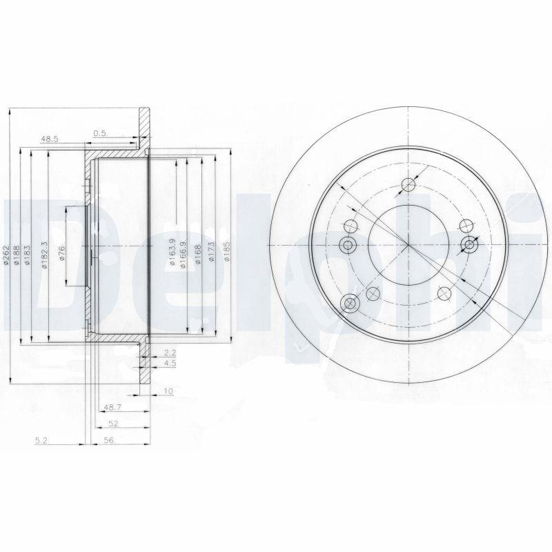 Disque de frein DELPHI BG3799