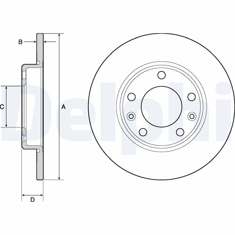 Disque de frein DELPHI BG4670C
