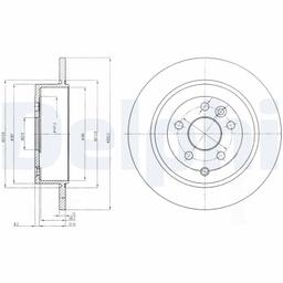 Disque de frein DELPHI BG4124C