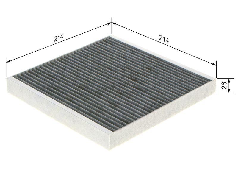Filtre, air de l'habitacle BOSCH 1987432499