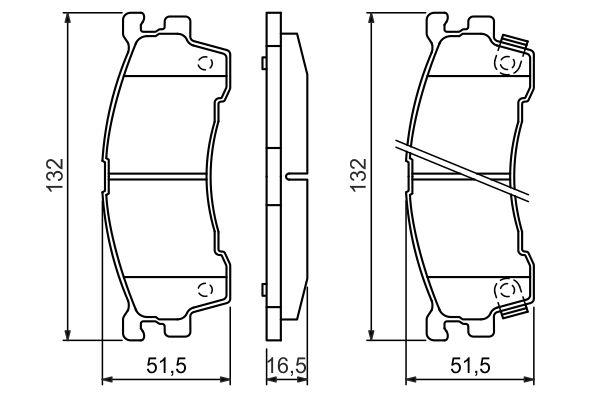 Kit de plaquettes de frein, frein à disque BOSCH 0 986 460 975