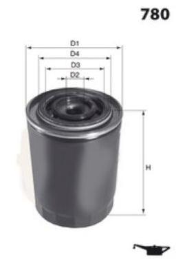 Filtre à huile MECAFILTER ELH4157
