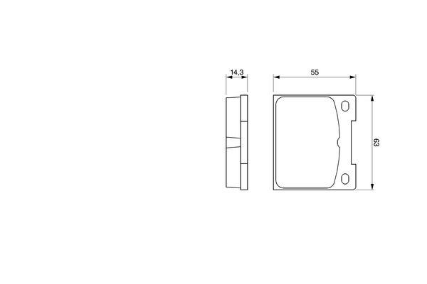 Kit de plaquettes de frein, frein à disque BOSCH 0 986 460 881