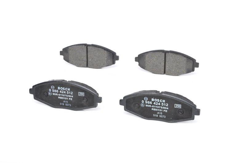 Kit de plaquettes de frein, frein à disque BOSCH 0 986 424 512