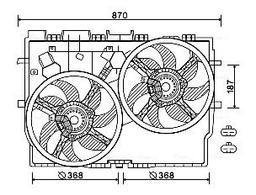 Ventilateur, refroidissement du moteur AVA QUALITY COOLING FT7584