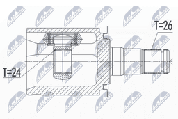 Jeu de joints, arbre de transmission NTY NPW-BM-092