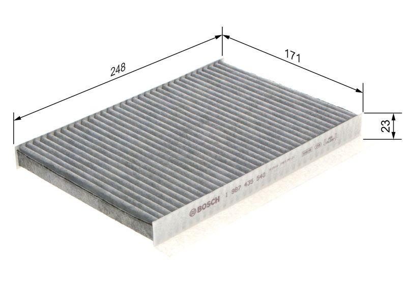 Filtre, air de l'habitacle BOSCH 1 987 435 540
