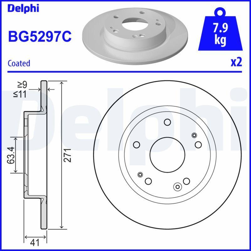 Disque de frein DELPHI BG5297C