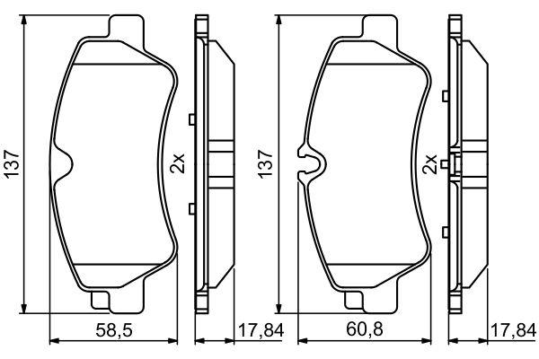 Kit de plaquettes de frein, frein à disque BOSCH 0 986 494 796