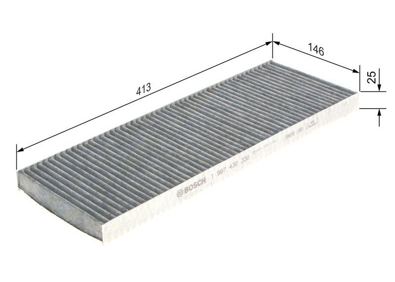 Filtre, air de l'habitacle BOSCH 1987432330