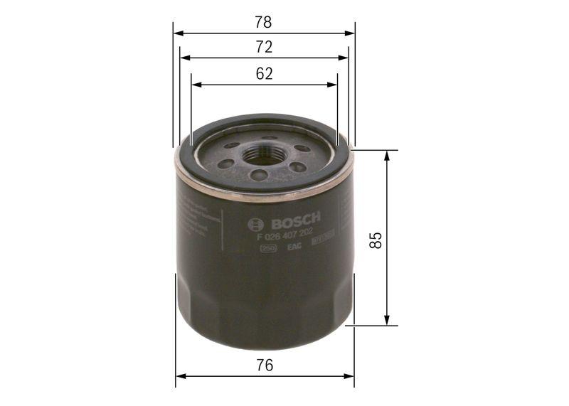 Filtre à huile BOSCH F026407202