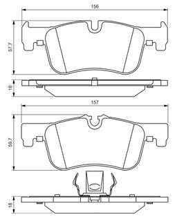 Kit de plaquettes de frein, frein à disque BOSCH 0986494561