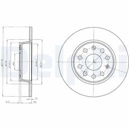 Disque de frein DELPHI BG4324C