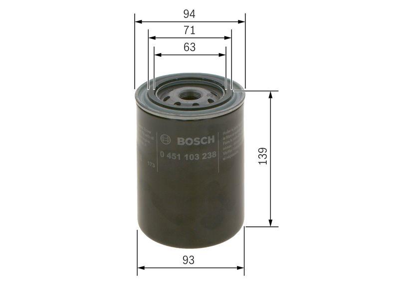 Filtre à huile BOSCH 0451103238