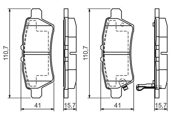 Kit de plaquettes de frein, frein à disque BOSCH 0 986 494 369