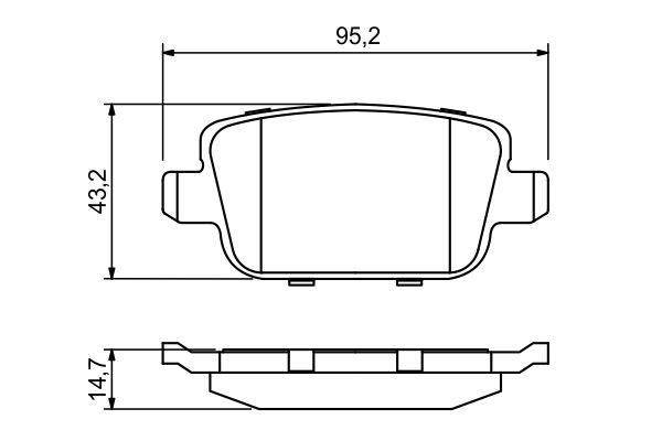 Kit de plaquettes de frein, frein à disque BOSCH 0 986 494 247