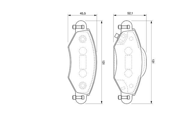 Kit de plaquettes de frein, frein à disque BOSCH 0986424788
