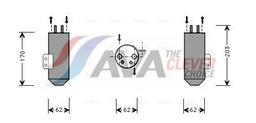 Filtre déshydratant, climatisation AVA QUALITY COOLING PED020