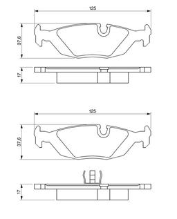 Kit de plaquettes de frein, frein à disque BOSCH 0986466751