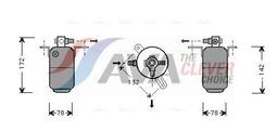 Filtre déshydratant, climatisation AVA QUALITY COOLING MSD005