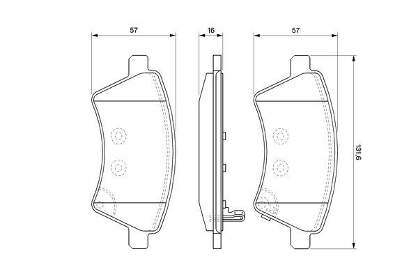 Kit de plaquettes de frein, frein à disque BOSCH 0 986 494 129