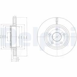 Disque de frein DELPHI BG9058