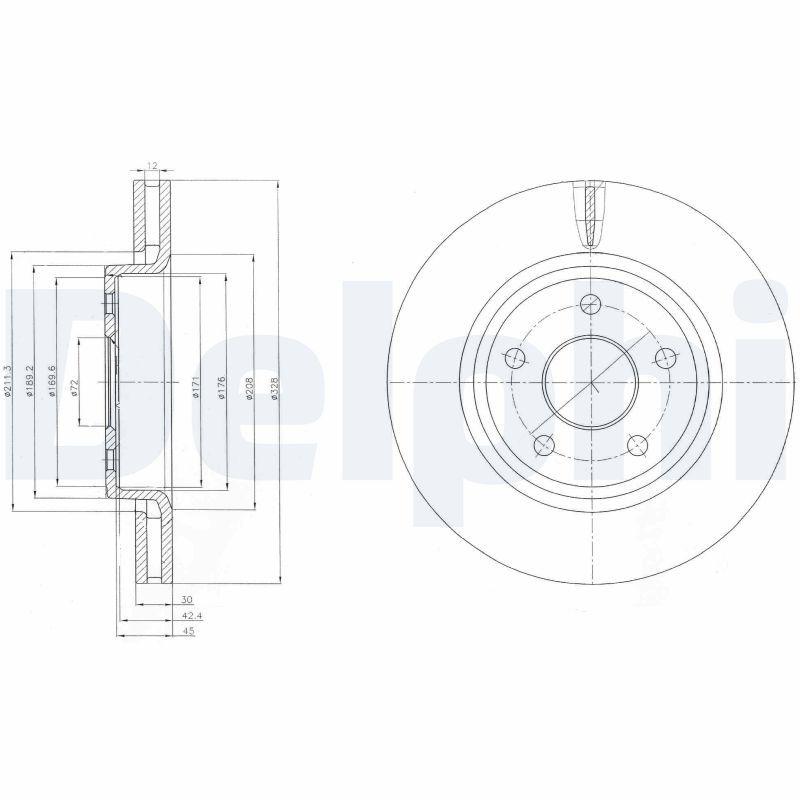 Disque de frein DELPHI BG9058