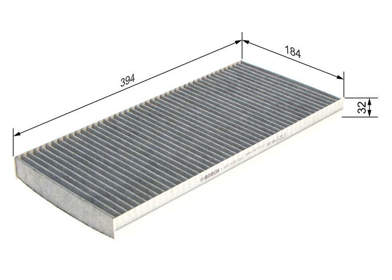Filtre, air de l'habitacle BOSCH 1 987 432 410