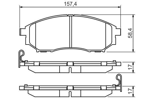 Kit de plaquettes de frein, frein à disque BOSCH 0 986 494 295
