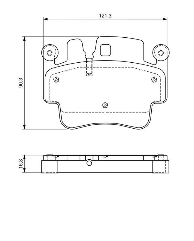Kit de plaquettes de frein, frein à disque BOSCH 0986494281