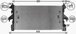 Radiateur, refroidissement du moteur AVA QUALITY COOLING CN2321
