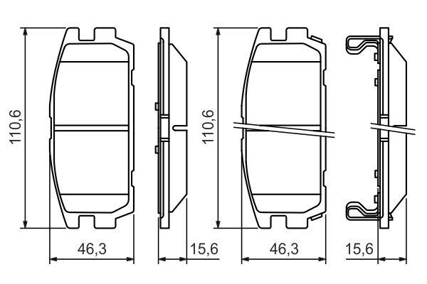 Kit de plaquettes de frein, frein à disque BOSCH 0 986 494 137