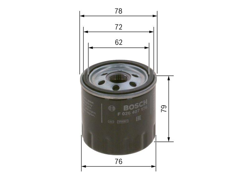 Filtre à huile BOSCH F026407176