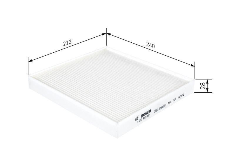 Filtre, air de l'habitacle BOSCH 1 987 435 087