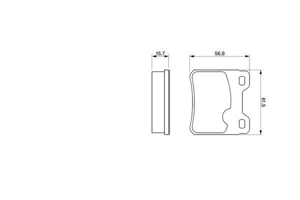 Kit de plaquettes de frein, frein à disque BOSCH 0 986 460 955