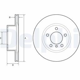 Disque de frein DELPHI BG4645C